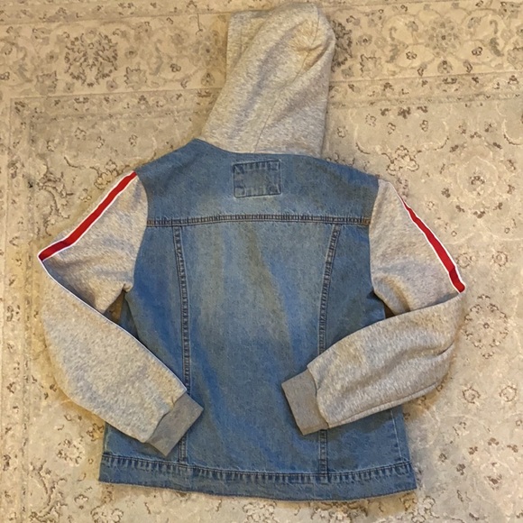Woman’s large denim jacket with hoody arms and hood - Picture 6 of 6